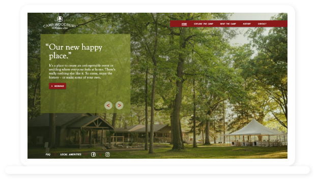 Camp Woodbury Website Home page